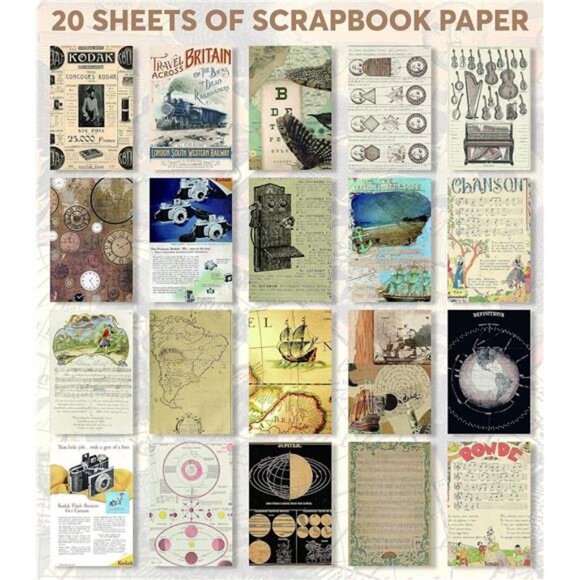 411 Vintage Washi Stickers & 20 Scrapbook Papers - FAYWARE Ephemera for Junk - Picture 6 of 7